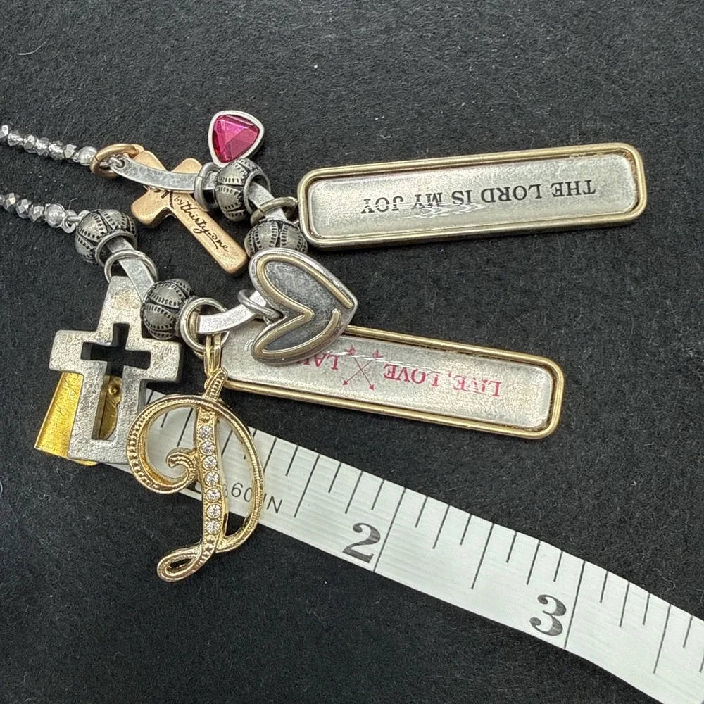 JK by Thirty One Silver Tone Love Horseshoe Pendant Necklace 35